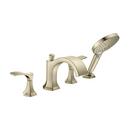 Two Handle Roman Tub Faucet with Hand Shower in Brushed Nickel (Trim Only)