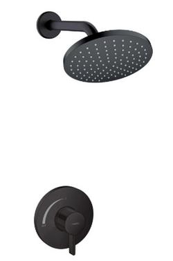 One Handle Single Function Shower Faucet in Matte Black (Trim Only)