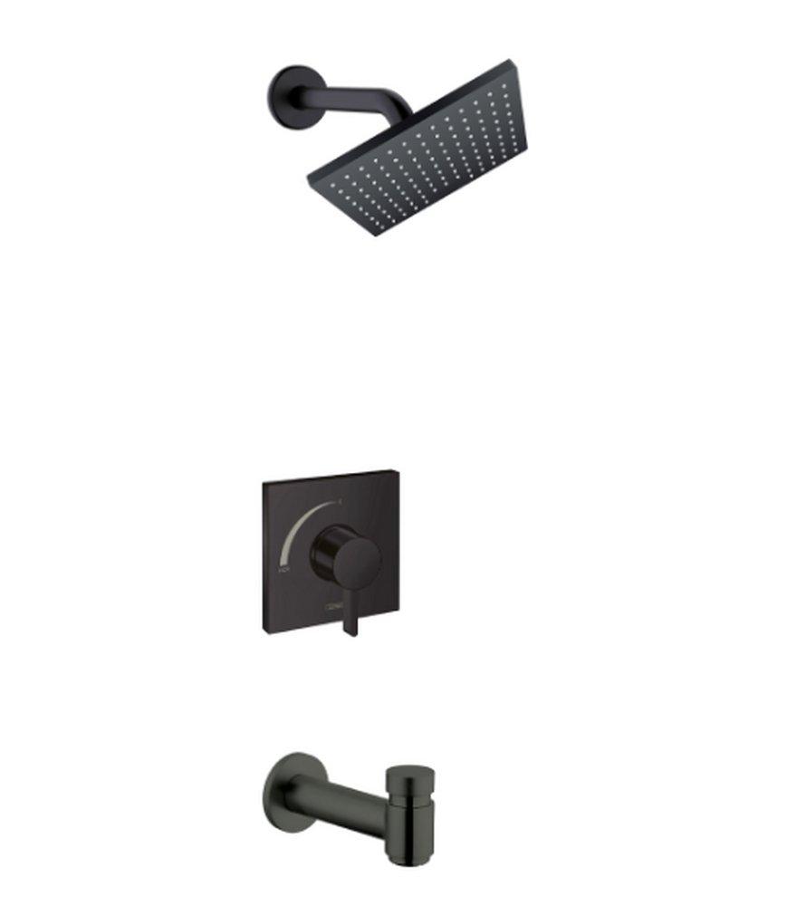 Hansgrohe Matte Black Single Handle Single Function Bathtub & Shower Faucet (Trim Only) 
