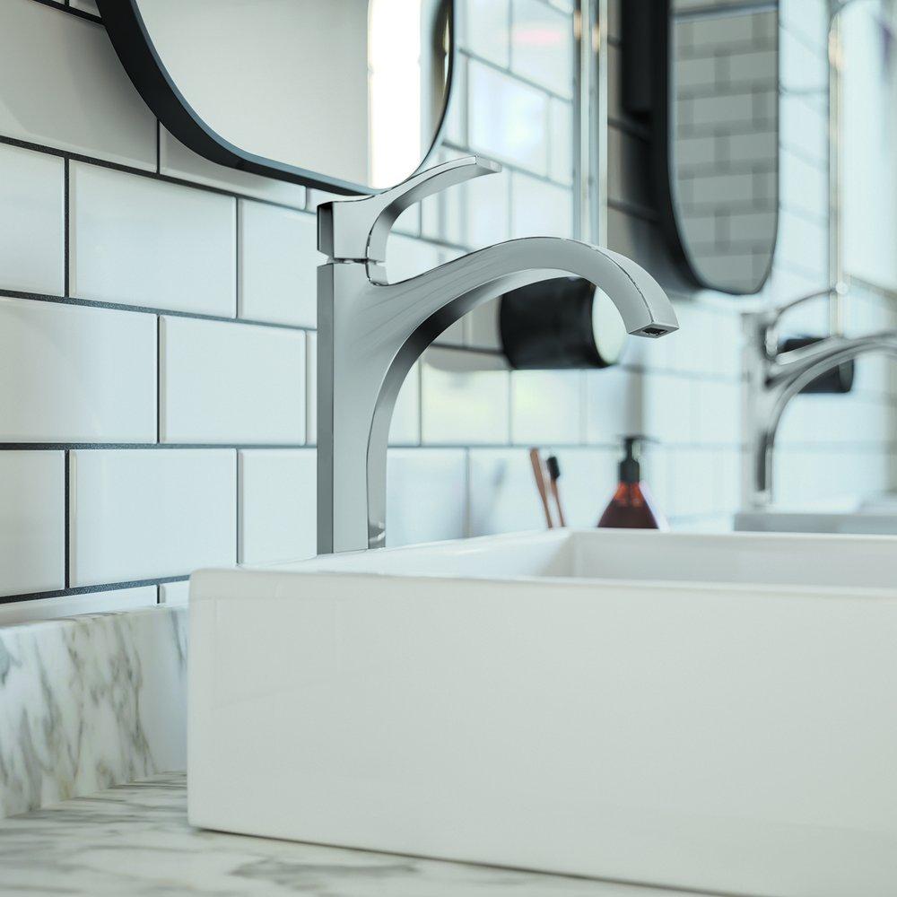 Hansgrohe Chrome Single Handle Bathroom Sink Faucet Lever Handle 