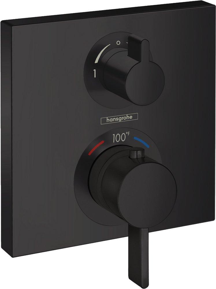 Hansgrohe Matte Black Two Handle Bathtub & Shower Faucet (Trim Only) 