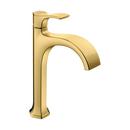 Single Handle Monoblock Bathroom Sink Faucet in Brushed Gold Optic