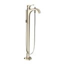 Single Handle Lever Floor Mount Filler in Brushed Nickel (Trim Only)