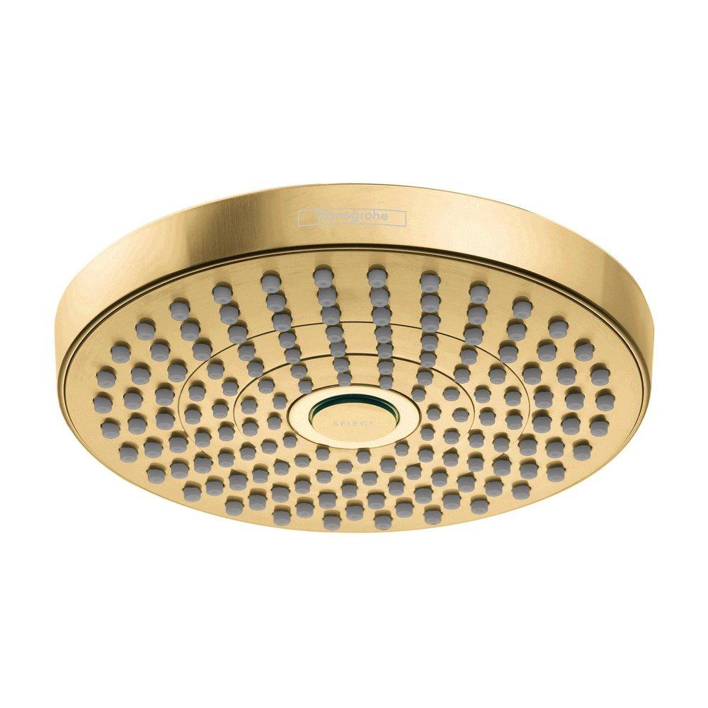 Hansgrohe Brushed Gold Optic Multi Function Full, Intense Rain and Rain Showerhead 