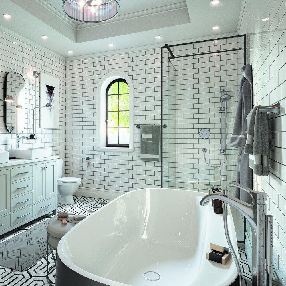 Hansgrohe Polished Nickel Single Handle Lever Floor Mount Filler (Trim Only) 