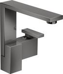 Single Handle Monoblock Bathroom Sink Faucet in Polished Black Chrome