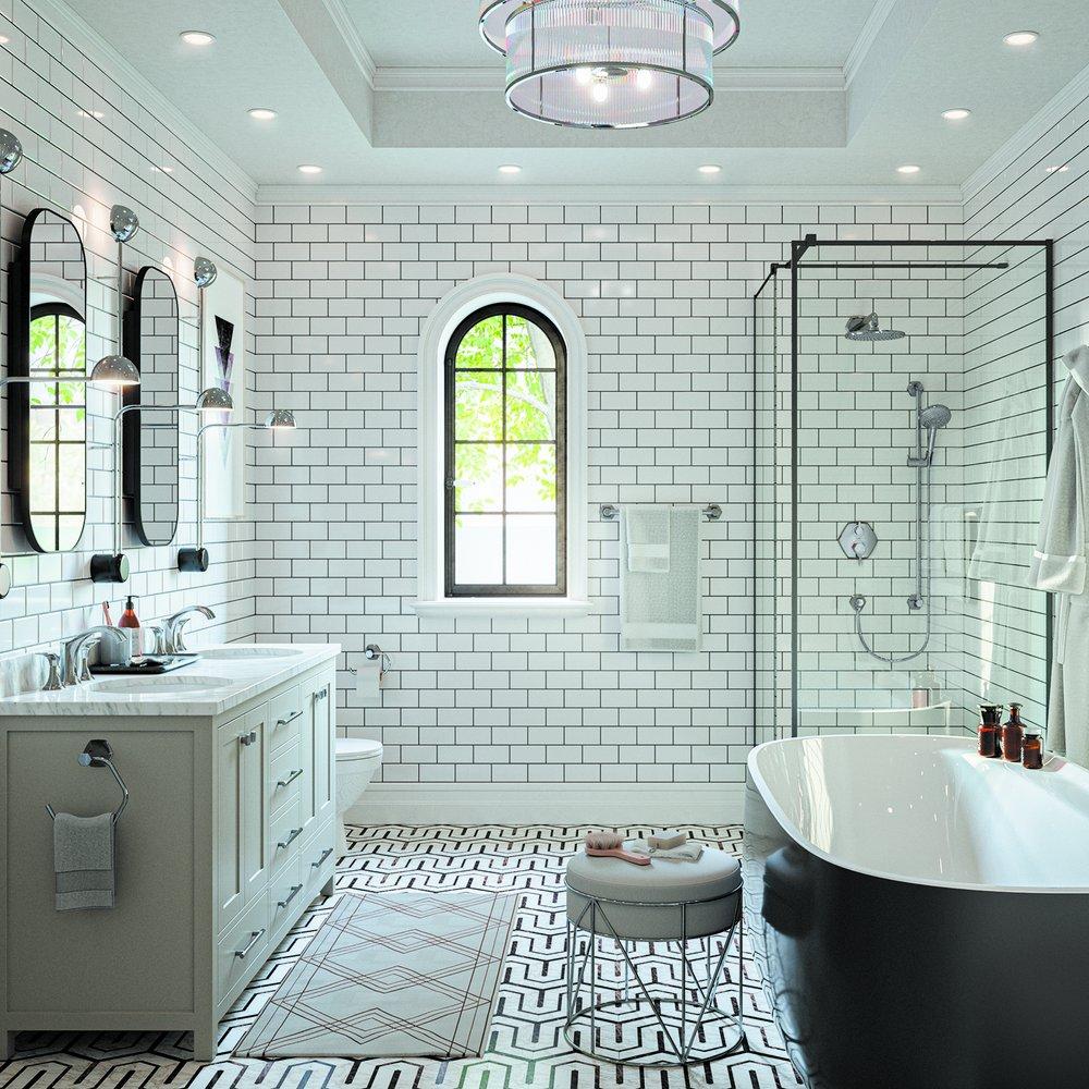 Hansgrohe Chrome Single Handle Lever Floor Mount Filler (Trim Only) 