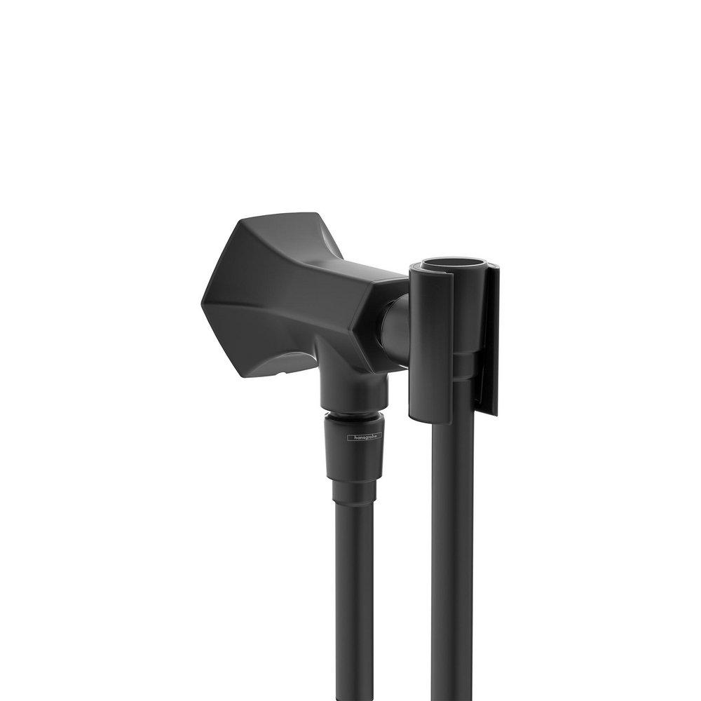 Hansgrohe Matte Black 1/2 in. NPT Metal Hand Shower Holder 