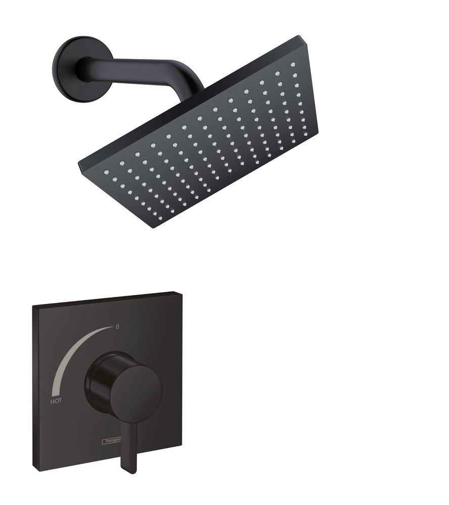 Hansgrohe Matte Black Single Handle Single Function Shower Faucet 