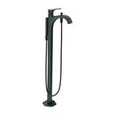 Single Handle Lever Floor Mount Filler in Matte Black (Trim Only)