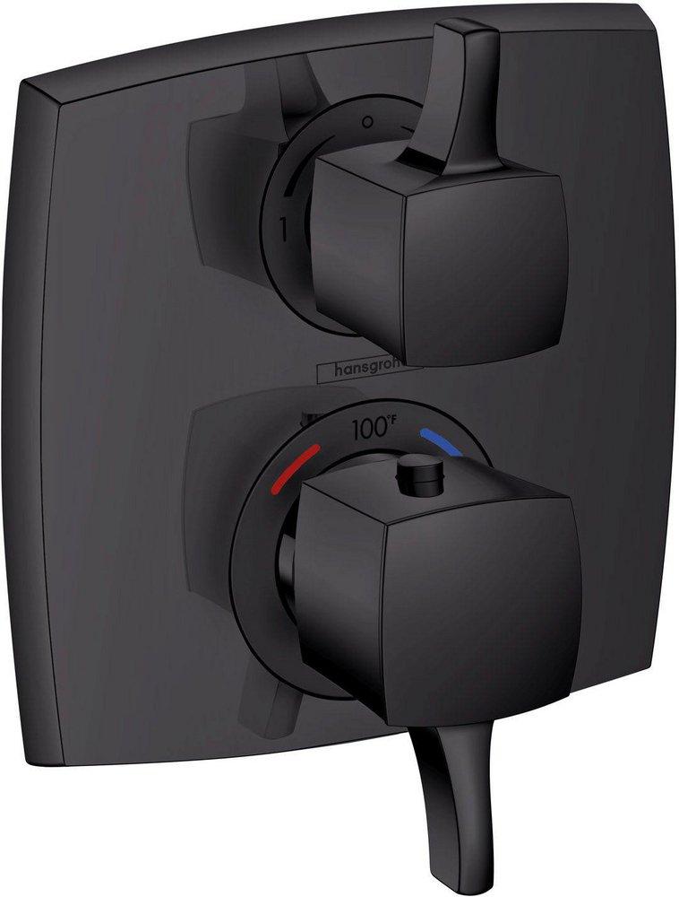 Hansgrohe Matte Black Two Handle Dual Function Bathtub & Shower Faucet (Trim Only) 