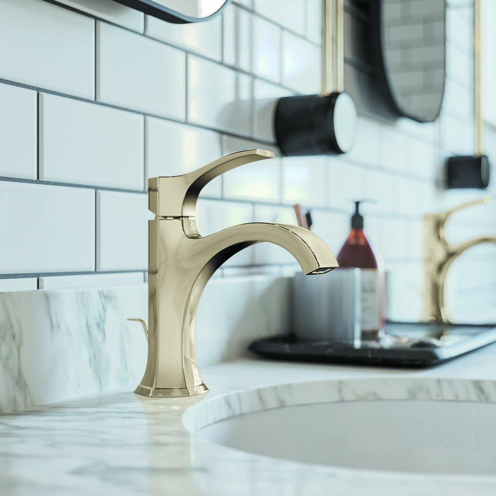 Hansgrohe Polished Nickel Single Handle Bathroom Sink Faucet Lever Handle 