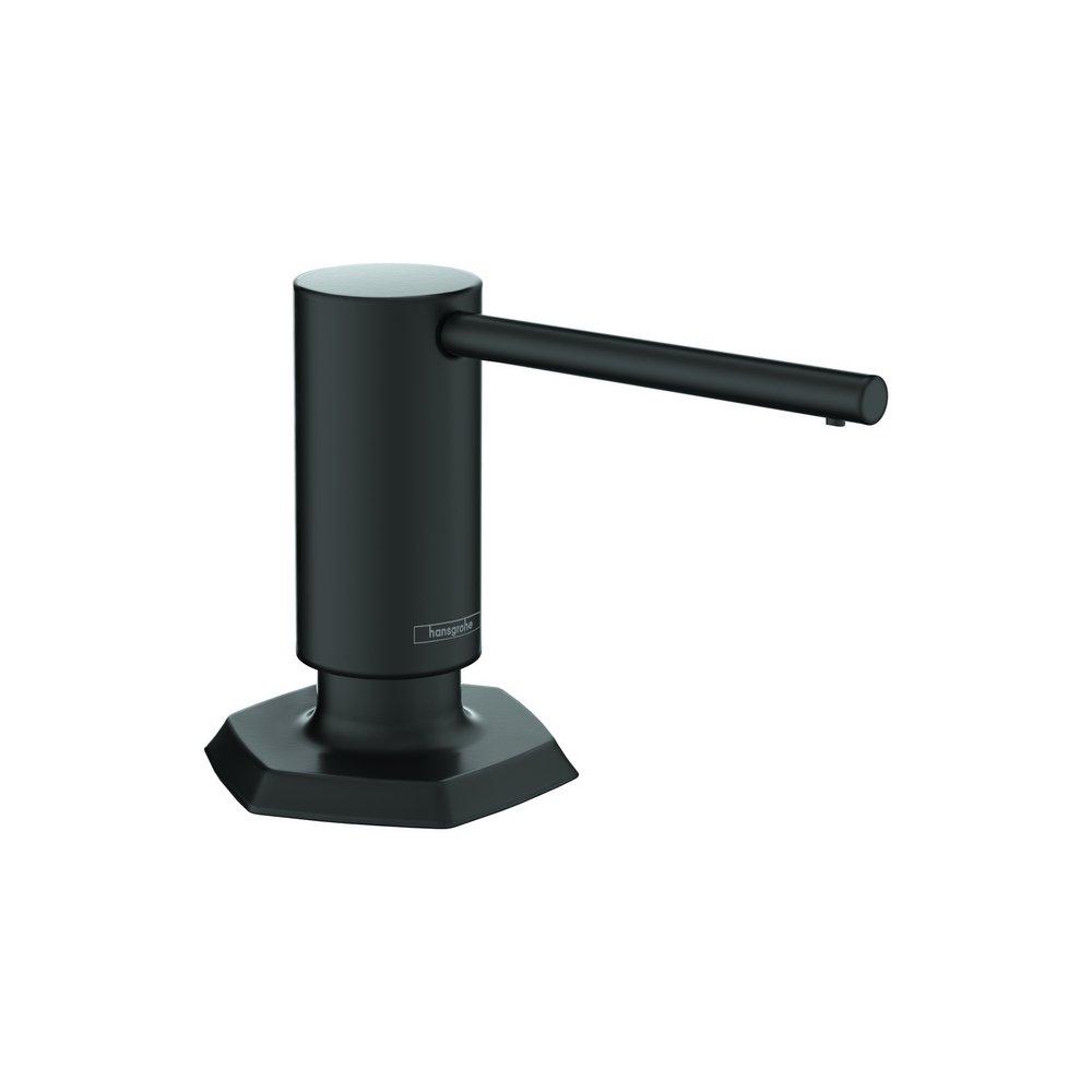 Hansgrohe Matte Black 3-3/8 in. 16 oz. Kitchen Soap Dispenser 