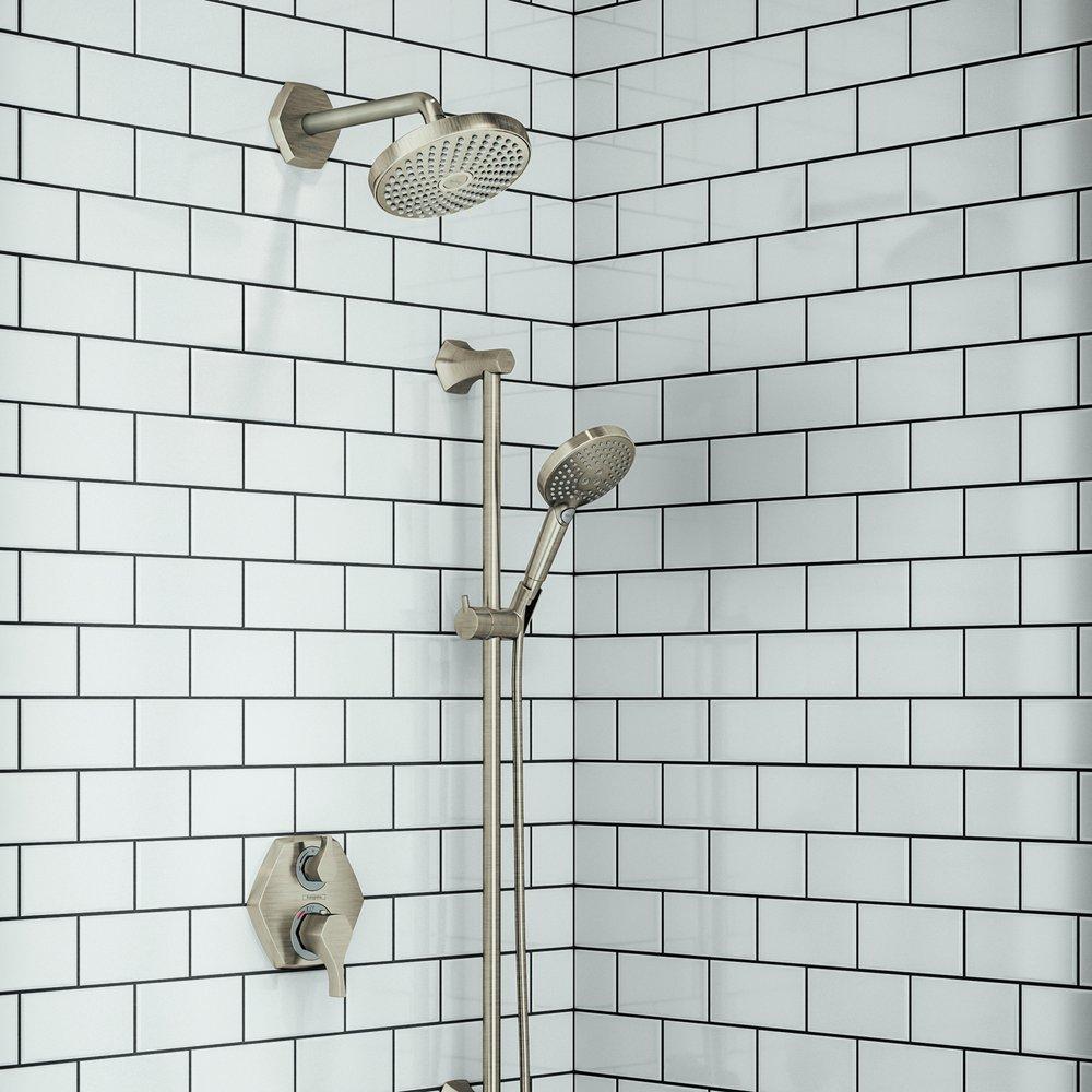 Hansgrohe Brushed Nickel 1/2 in. NPT Brass Shower Arm 