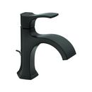 Single Handle Monoblock Bathroom Sink Faucet in Matte Black