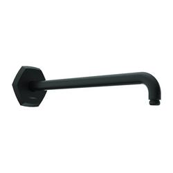 1/2 x 15-19/50 in. NPT Brass Shower Arm in Matte Black