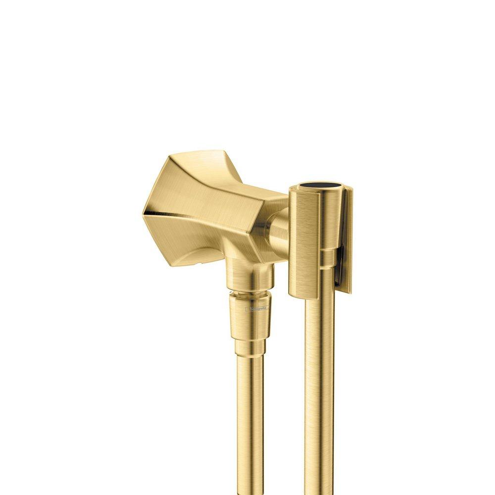 Hansgrohe Brushed Gold Optic 1/2 in. NPT Metal Hand Shower Holder 