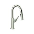 Hansgrohe Steel Optic Single Handle Pull Down Kitchen Faucet 