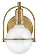 100W 1-Light Medium E-26 Vanity Fixture in Heritage Brass