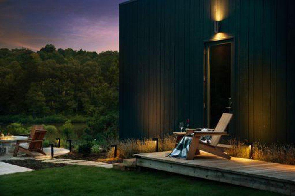 Hinkley Black 50W 2-Light 12 in. Outdoor Wall Sconce 