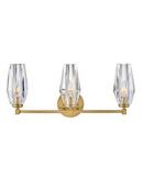 180W 3-Light Candelabra Vanity Fixture in Heritage Brass