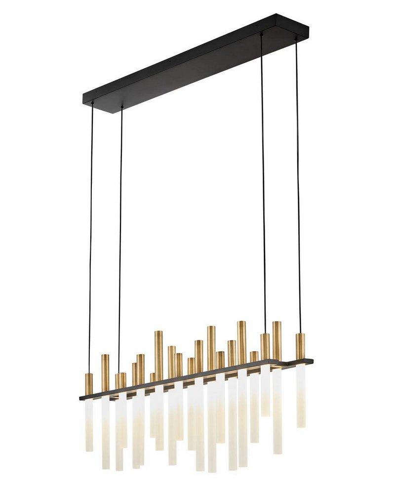 Fredrick Ramond Black 18 x 38-4/5 in. 56W 20-Light Integrated LED Modern Chandelier 