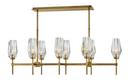 Hinkley Heritage Brass 14 x 46 in. 60W 1-Tier 8-Light LED Modern and Transitional Chandelier 