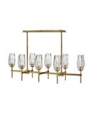 Hinkley Heritage Brass 14 x 46 in. 60W 1-Tier 8-Light LED Modern and Transitional Chandelier 