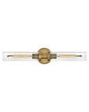 60W 2-Light Medium Vanity Fixture in Heritage Brass