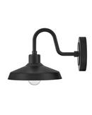 100W 1-Light 9 in. Black Outdoor Wall Sconce