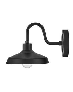 100W 1-Light 9 in. Black Outdoor Wall Sconce