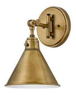 60W 1-Light 12-1/4 in. Heritage Brass Wall Sconce