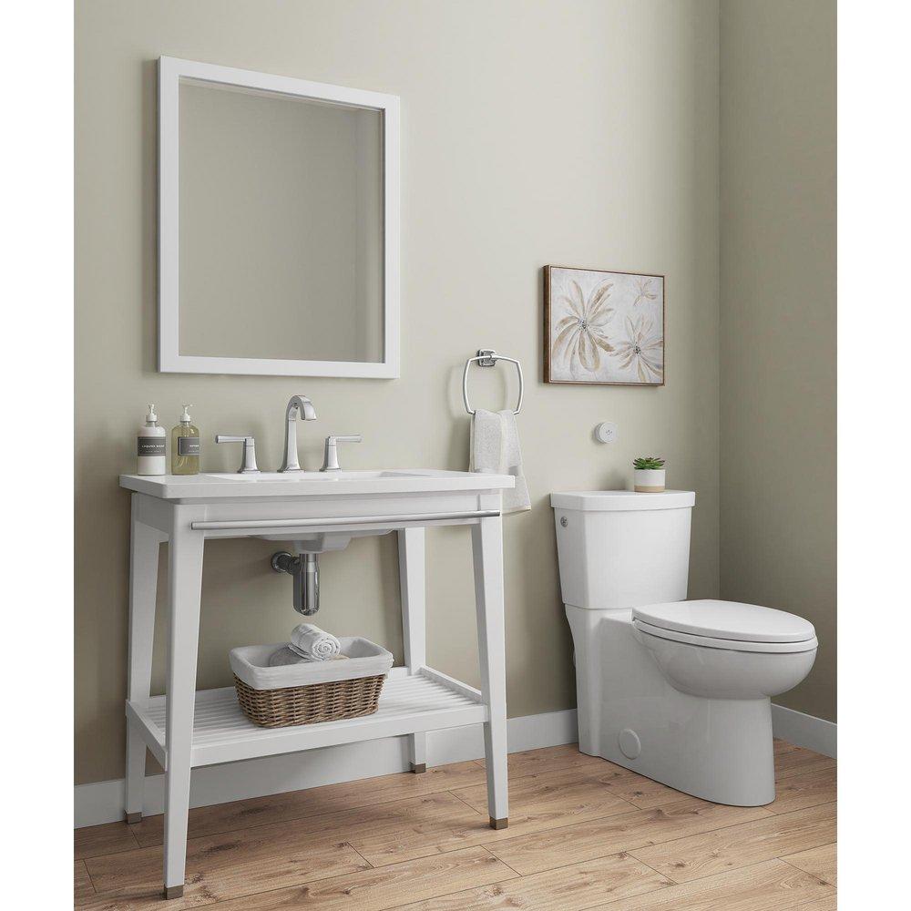American Standard White 1.28 gpf Elongated Floor Mount Two Piece Toilet 
