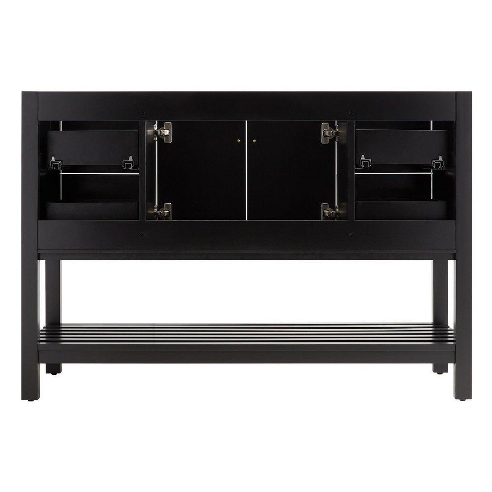 Signature Hardware Black 48 in. Floor Mount Vanity 