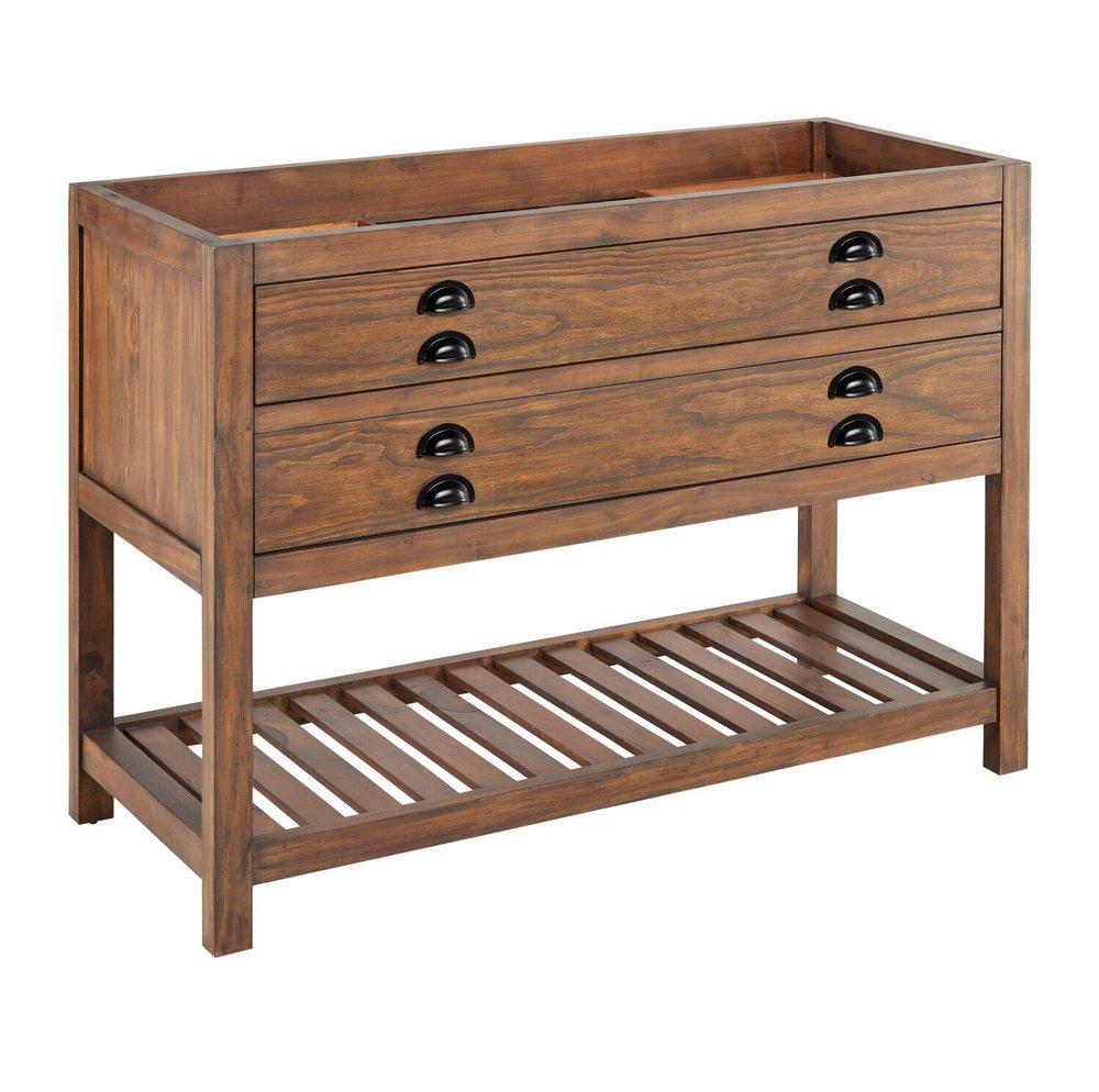 Signature Hardware Brown 48 in. Floor Mount Vanity 