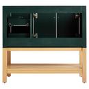 Signature Hardware Hunter Green/White Oak 36 in. Floor Mount Vanity 