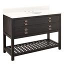 Signature Hardware Rustic Black 48 in. Floor Mount Vanity 