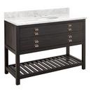 Signature Hardware Rustic Black 48 in. Floor Mount Vanity 