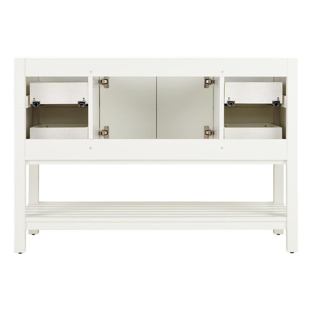 Signature Hardware Soft White 48 in. Floor Mount Vanity 