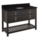 Signature Hardware Rustic Black 48 in. Floor Mount Vanity 