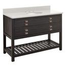 Signature Hardware Rustic Black 48 in. Floor Mount Vanity 