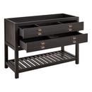 Signature Hardware Rustic Black 48 in. Floor Mount Vanity 