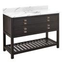 Signature Hardware Rustic Black 48 in. Floor Mount Vanity 