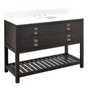 Signature Hardware Rustic Black 48 in. Floor Mount Vanity 