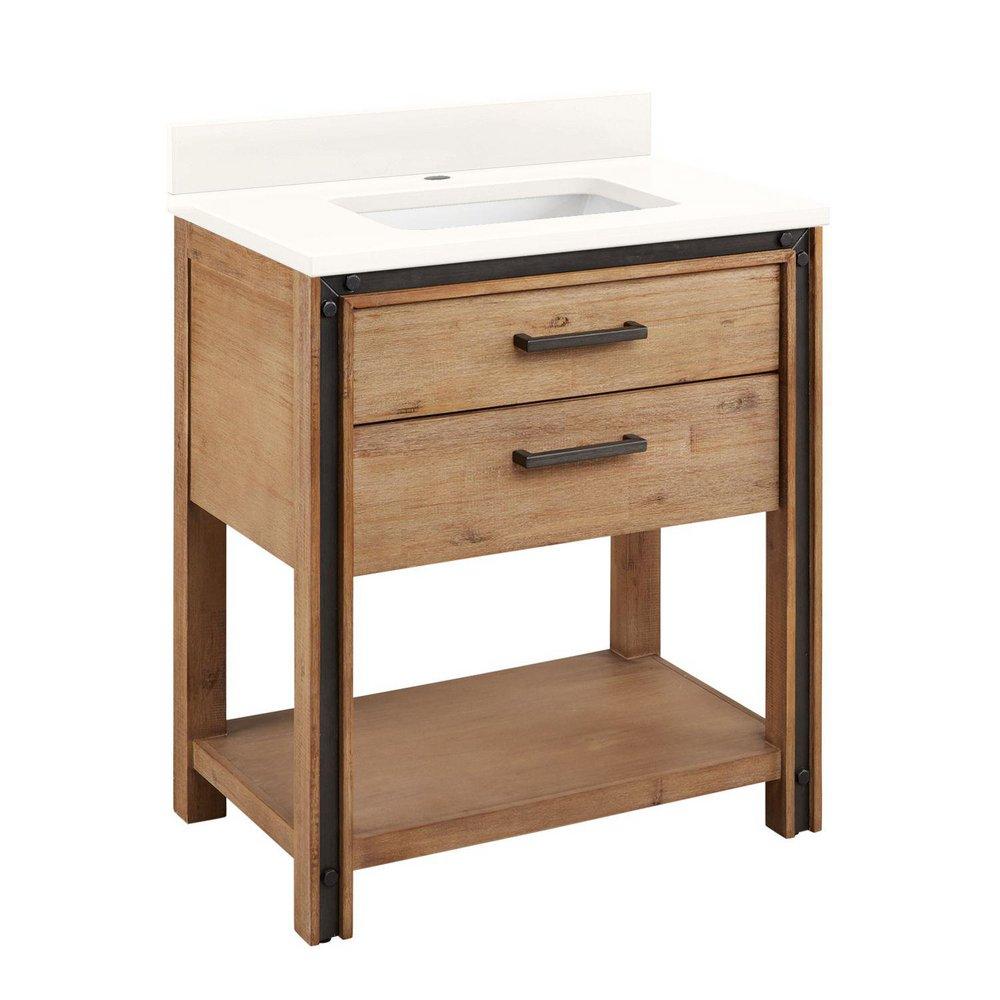 Signature Hardware Rustic Acacia 30 in. Floor Mount Vanity 