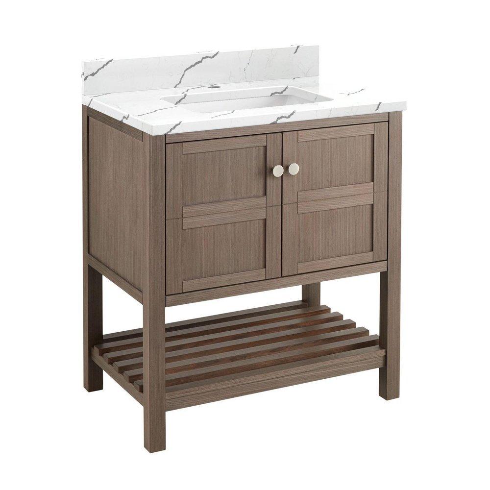Signature Hardware Ash Brown 30 in. Floor Mount Vanity 