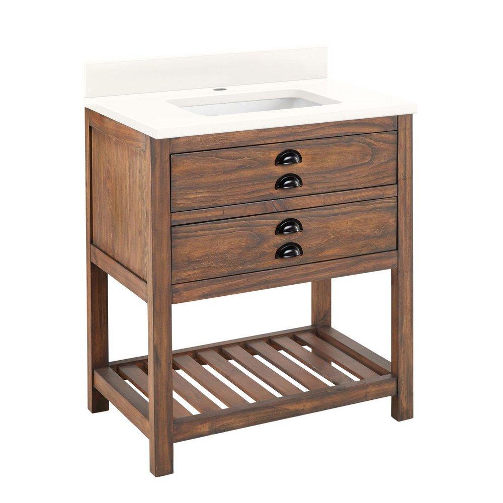 Signature Hardware Brown 30 in. Floor Mount Vanity 