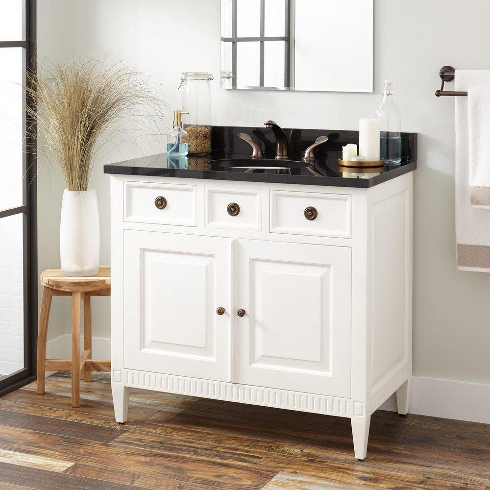 Signature Hardware White 36 in. Floor Mount Vanity 