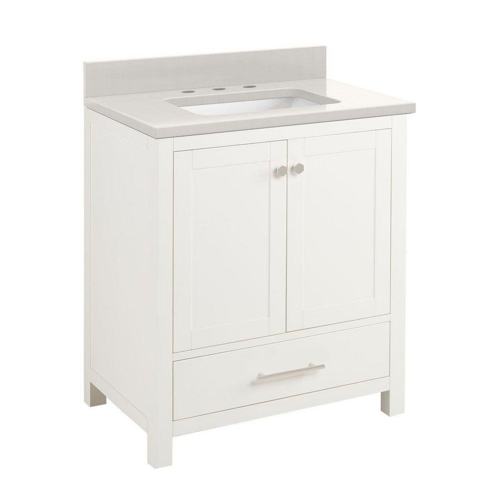 Signature Hardware Soft White 30 in. Floor Mount Vanity 
