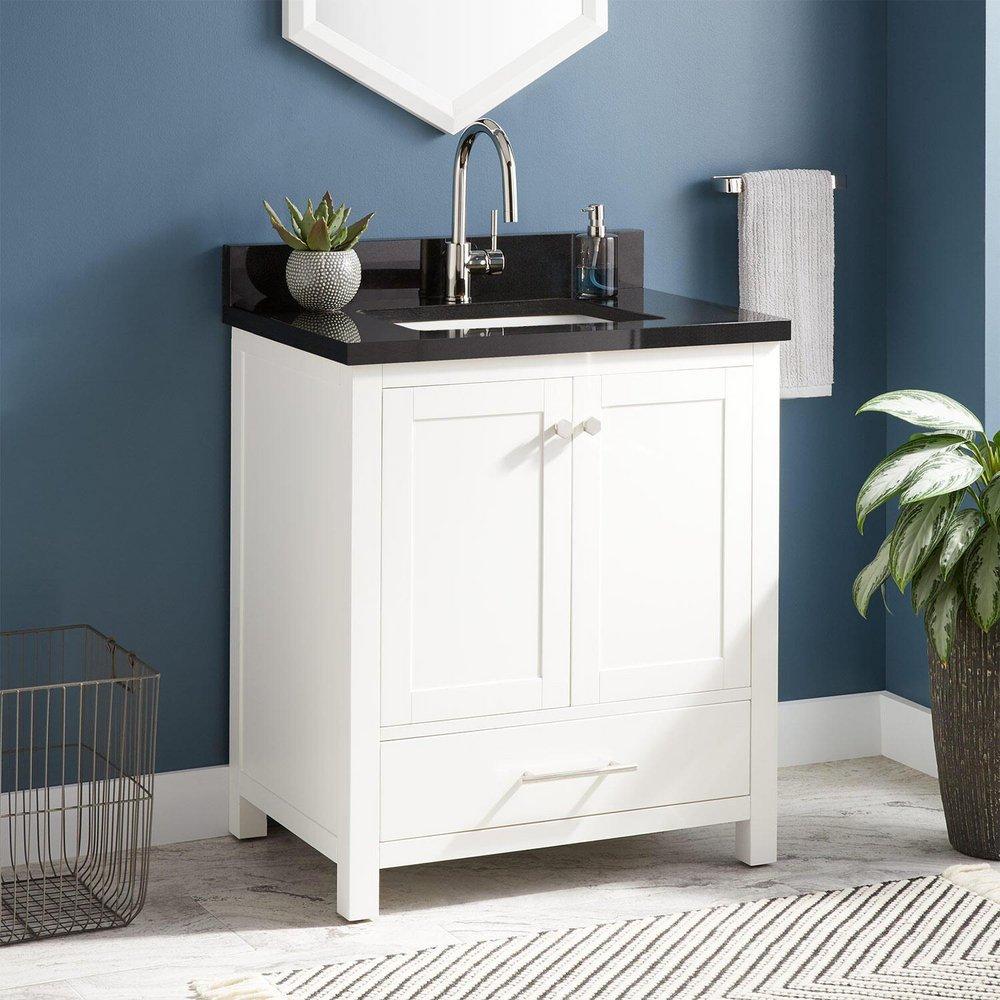 Signature Hardware Soft White 30 in. Floor Mount Vanity 